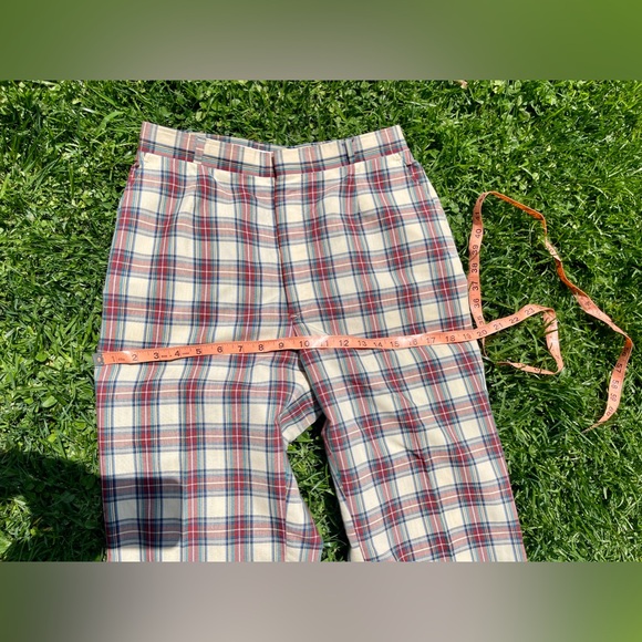 70s Vintage Light Weight Plaid Pants - Picture 6 of 8